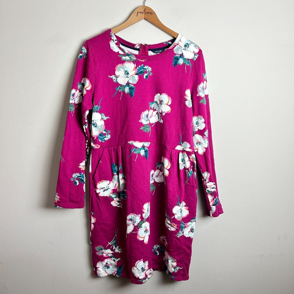 Joules Pink Floral Long Sleeve Dress